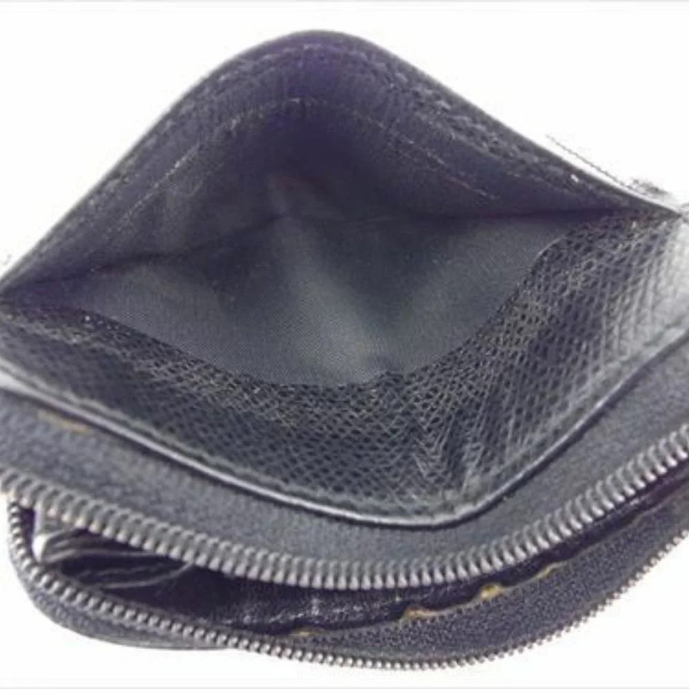 Dior Wallet Purse Coin Purse Black leather Woman unisex Authentic Used